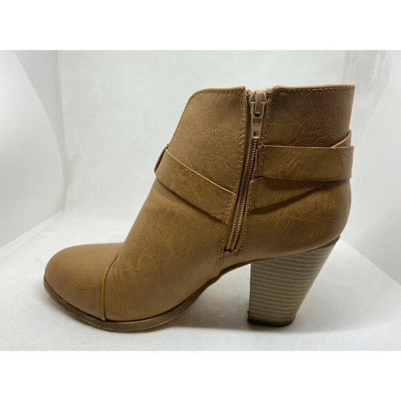 Refresh Women's Camel Leather Booties Size US 10 - Picture 8 of 10